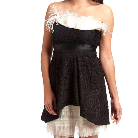 Empire Dress White Feather